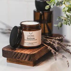 LUSTRÉA Whipped Tallow Balm – 4oz | Grass-Fed, Organic, Ultra-Nourishing Balm