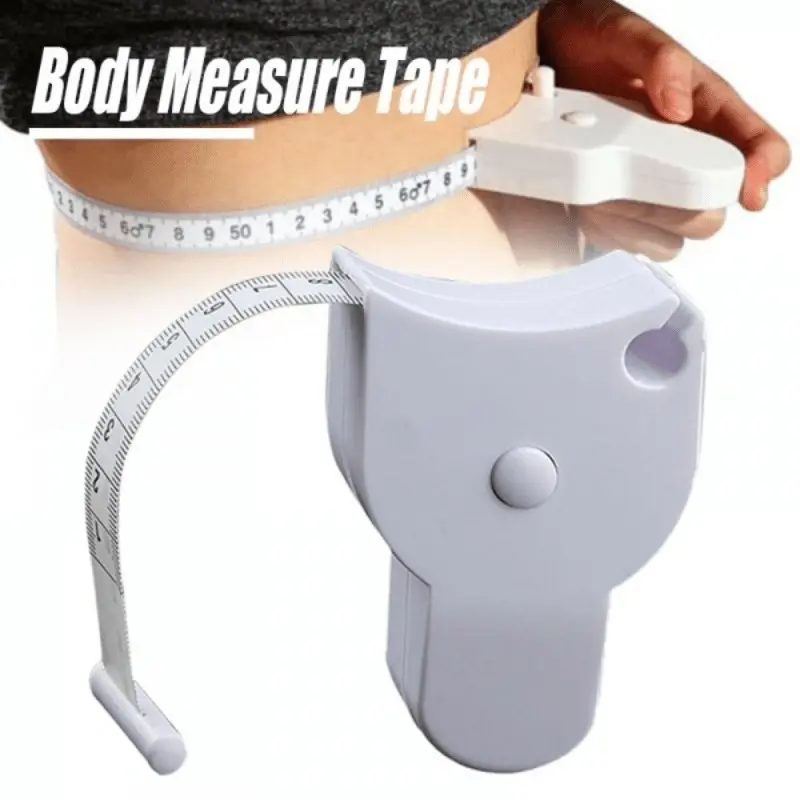 Portable Retractable Measuring Tape with Handle, Body Measuring Tape, Precise Fitness Measurement Tool, Auto Retractable Design, Durable Plastic, Gym Accessories