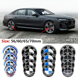 Bmw Universal Wheel HUB Center Cap Sticker, Scratch Resistant Car Logo Decal, Custom Wheel Decoration for All Models