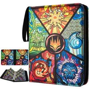9-Pocket PU Leather Trading Card Binder, 900-Capacity Storage Album for MTG, YGO, PTCG Collectors (Travel Organizer for TCG Collections)