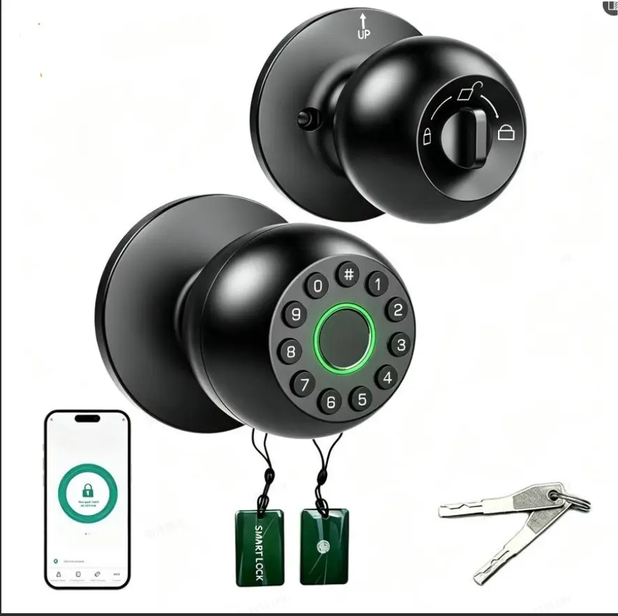 Smart Lock with Fingerprint and Numeric Keypad for Secure Home Access Control System