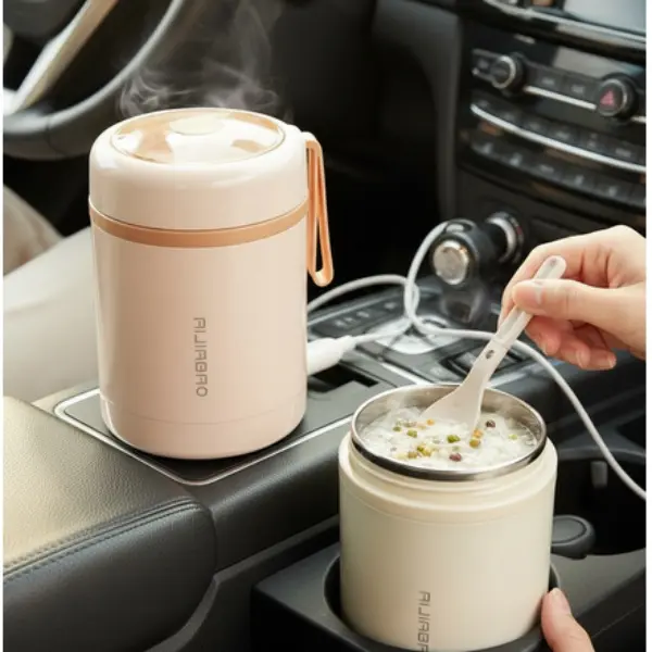 Portable Electric Heating Mug, 304 Stainless Steel USB-Powered Constant Temperature Cup with Fast Warming, Ideal Breakfast Travel Mug for Office Car Commuting, Perfect for Coffee Tea Milk