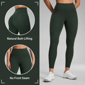 CRZ YOGA Secretsculpt Butterlift Workout Leggings Pockets 25" - No Front Seam High Waist Womens Yoga Pants Scrunch Butt