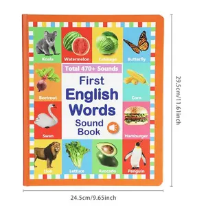 Interactive Educational Sound Book for Kids – 470+ Words, 21 Learning Themes, 6 Songs & Piano Keys | Fun Talking Book for Toddlers Ages 3–9 | Preschool Learning Toy & Perfect Birthday Gift