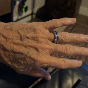 Men's 2.4Ct. Blue Sapphire Titanium Wedding Band Engagement Ring Cubic-Zirconia 8MM