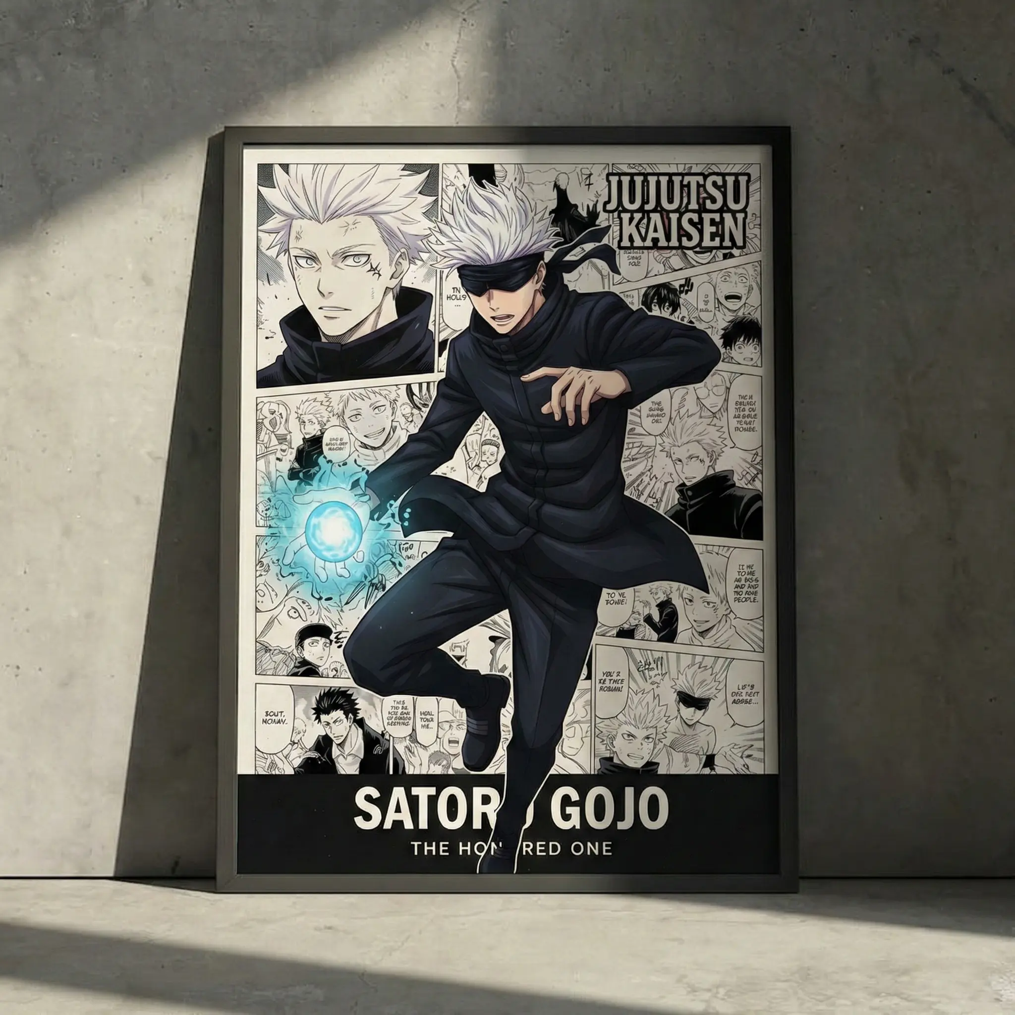 JJK Jujutsu Kaisen Anime Manga Poster, Satoru Gojo, Japenese Manga Wall Art
