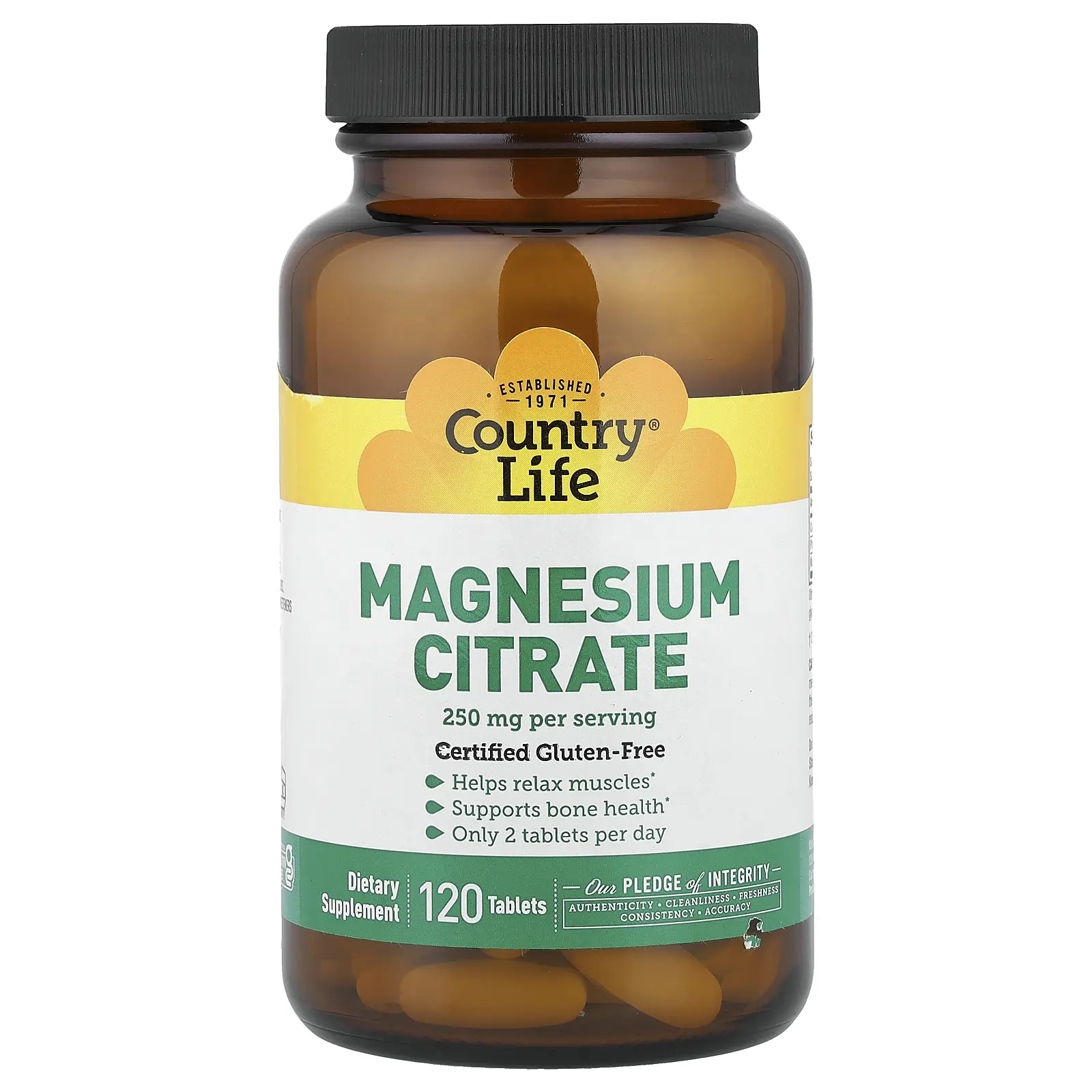 Country Life Magnesium Citrate, 120 Tablets