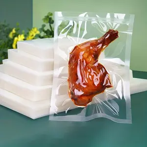 Vacuum Food Bag, 100pcs Glossy Transparent Vacuum Food Bag, Plastic Airtight Fresh-keeping Packaging Bag, Suitable for Fruits, Cakes, Meat, Seafood, Vacuum Seal Bags