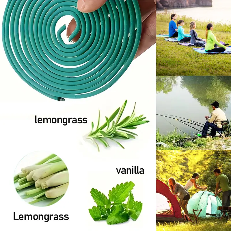 Lemongrass Incense Sticks 50/100pcs, Spiral Incense, Lemongrass Coil Incense, Fresh Lemongrass Scent, Aromatic Scents, Long Lasting Scented Aroma, Burn Time 3-4 Hours, Ideal for Office, Yoga, Reading