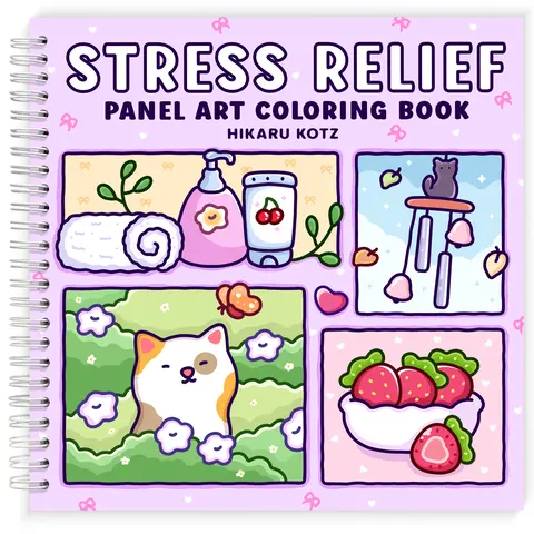 Stress Relief: Panel Art Coloring Book for Adults and Teens