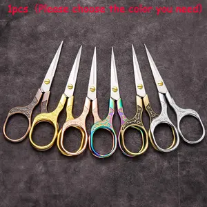 1PC Scissors Stainless Steel Retro Embroidery Tailor Scissors Dressmaker Shears Fabric Cutter DIY Sewing Accessories Cutting Supplies