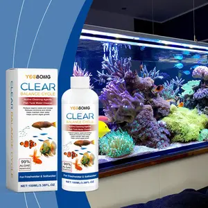 Aquarium Water Clarifier - Fish Tank Stain Remover, Sludge Remover, Algae Growth Controller, Clear Maintenance Solution