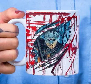 [Sale off up to 50%] Horror Masked Man Mug 11oz, 15oz, Halloween Mug