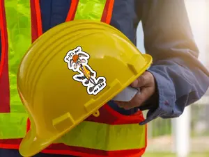 Blue Collar Man hardhat decal