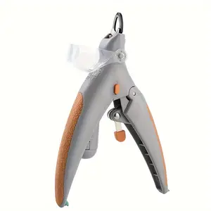 [LED |       Pet Clipper] 1pc LED Nail Clipper for Dogs & Cats |       Stainless Steel Blades, Non-Slip Silicone Handle & Built-in LED Light |       Safe Low-Voltage Pet Grooming Tool (36V) to Prevent Bleeding, Includes Button Batteries, Cat Nail Care, Er