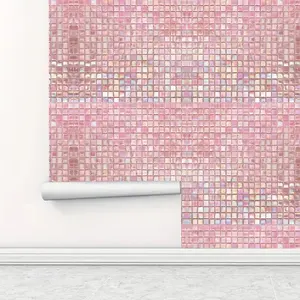 Mosaic Tile Pattern Self-adhesive Wallpaper, Waterproof Removable Wallpaper, Furniture Refurbishment Wallpaper, Aesthetic Wallpaper for Home Living Room Bedroom, Peel and Stick Wallpaper Designs