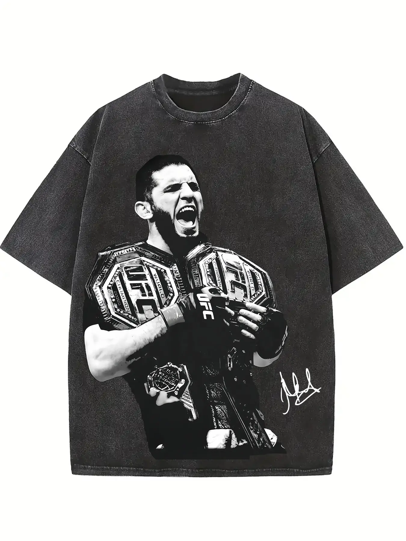Islam Makhachev Double Champ High Quality Tee, UFC 322 T-shirt, UFC MMA Shirt, Fighter Tee, Graphic UFC Champ T-Shirt Crewneck Man