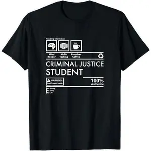 Funny Criminal Justice Student Handling Information Design T-Shirt