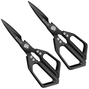 2-Pack Heavy Duty Kitchen Scissors – Stainless Steel Multipurpose Shears for Meat, Poultry & Bones, Rust-Resistant, Comfortable Grip