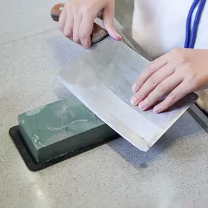 1 Set Natural Agate Stone Whetstone with Non-Slip Mat Super Fine 6000 Grit Sharpening Stone for All Kinds of Knives