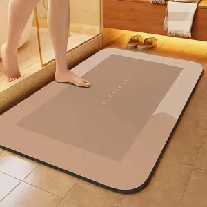 Premium Diatomite Bath Mat - Super Absorbent Quick-Dry Floor Mat for Bathroom, Shower, Kitchen & Bedroom, Machine Washable