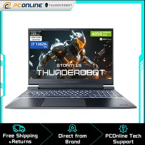 Thunderobot Storm 15 4050 Gaming Laptop, Core i7-13620H, GeForce RTX 4050, 15.6" FHD 165Hz Display, DDR4, SSD, Backlit Keyboard, HDMI, Wi-Fi 6, Win 11 Home, Black