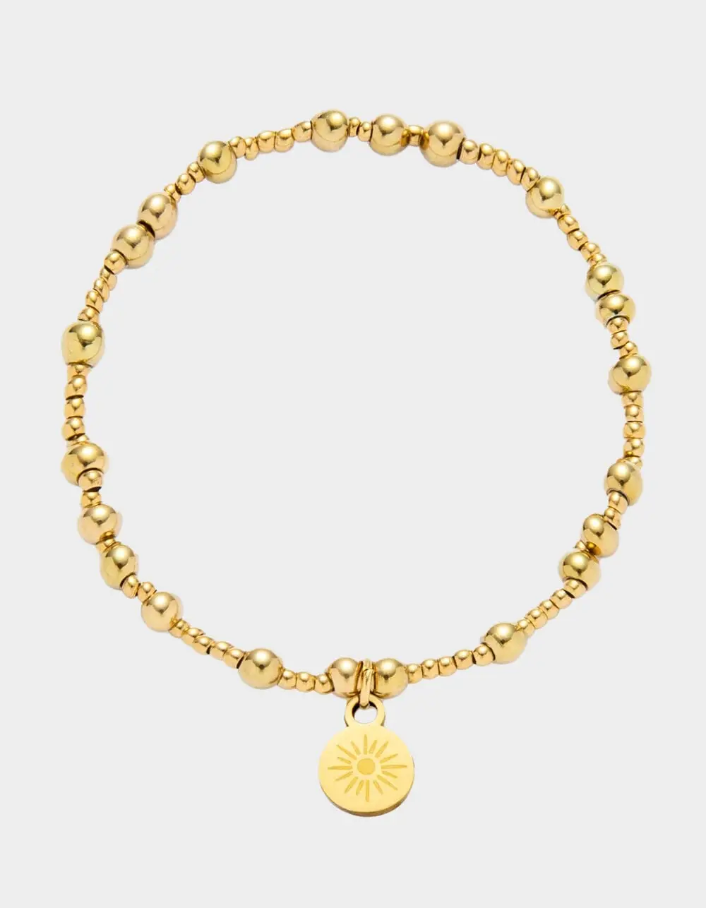 MAUKA  Womens Mixed Gold Beaded Bracelet