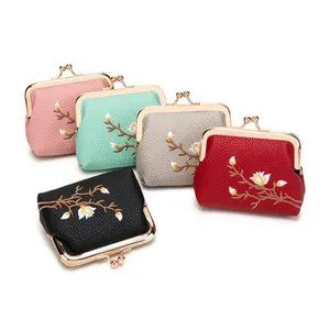 ELIPAPRO  AS189 Embroidery Small Wallet Women 2025 New Multi-functional Change Lipstick Storage Small Bag
