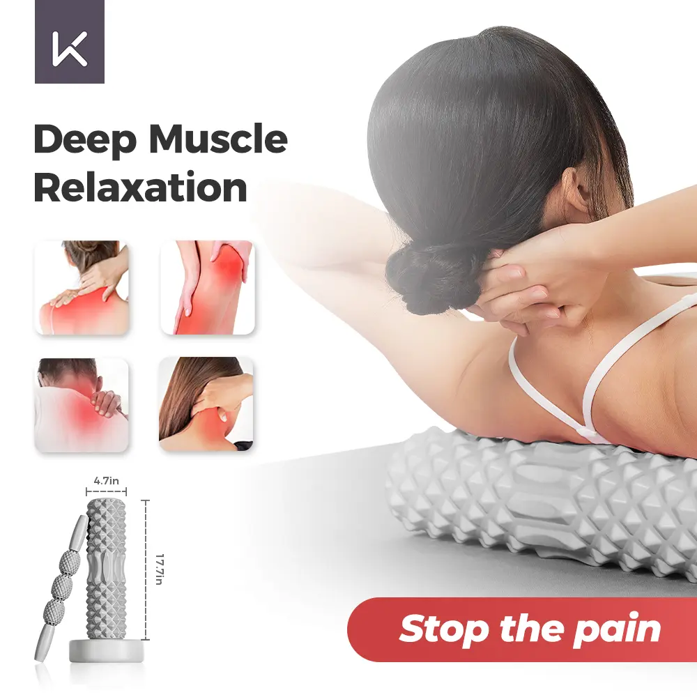 KEEP Foam Roller Set for Deep Tissue Muscle Massage, High Density Fitness Exercise Foam Roller, Massage Roller, Massage Ball, Resistance Band, for Whole Body