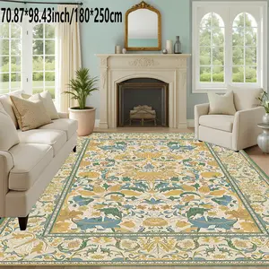 Retro Nordic regional carpet machine washable home decor sofa coffee table mat bedside mat kitchen study home carpet mat.