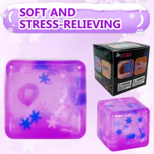 Nice Cube Purple 1.96in Wonder Waves Texture  Berg Teenie Fidget Toy Stress Relief Toy-Fun & Relaxing for Kids and Adults(Purple)