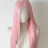 Pink Wig for Women 13x4 Lace Front Wig 26inch Long Straight Synthetic Wigs Soft Natural Heat-resistant Fiber Cosplay Wig Synthetic Straight Hair