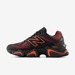 New Balance Mens' 9060 Black True Red New Balance Mens' 9060 Black True Red