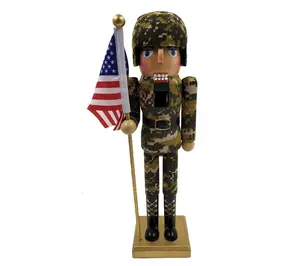 Santa's Workshop 14" Army nutcracker
