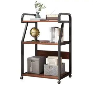 GARVEE Printer Stand Large Printer Table With Adjustable Storage Shelf 3 Tier Rolling Cart With Wheels for Home Office Stand for Heat Press Mini Fridge