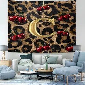 Cozy Living Room Decor Must-Have: Stunning Leopard Print Wall Tapestry, Vibrant Digital Print Tapestry, Durable Decorative Tapestry, Eye-Catching Wall Hanging for Stylish Home Decor, Perfect for Bedroom, Living Room, Unique Aesthetic Wall Art