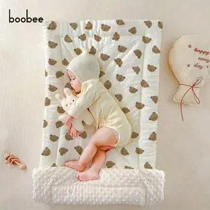 Baby Bed Mattress Pad, Newborn Infant Soft Plush Material, Warm and Washable, Dual-Sided Use, Perfect Baby Shower Gift, Room Essentials, Multipurpose Comfy Bedding
