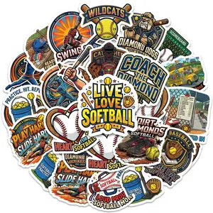 Softball Stickers Pack 18pcs High-Quality Sports Decals for Fans and Players Perfect for Team Spirit and Game Day Fun