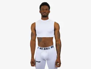 We Ball Sports Compression Crop Tank Top (White)