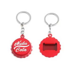 Fallout Nuka Cola Keychain Bottle Cap Bottle Opener Key Chain Women Men Car Keyring Jewelry Accessories