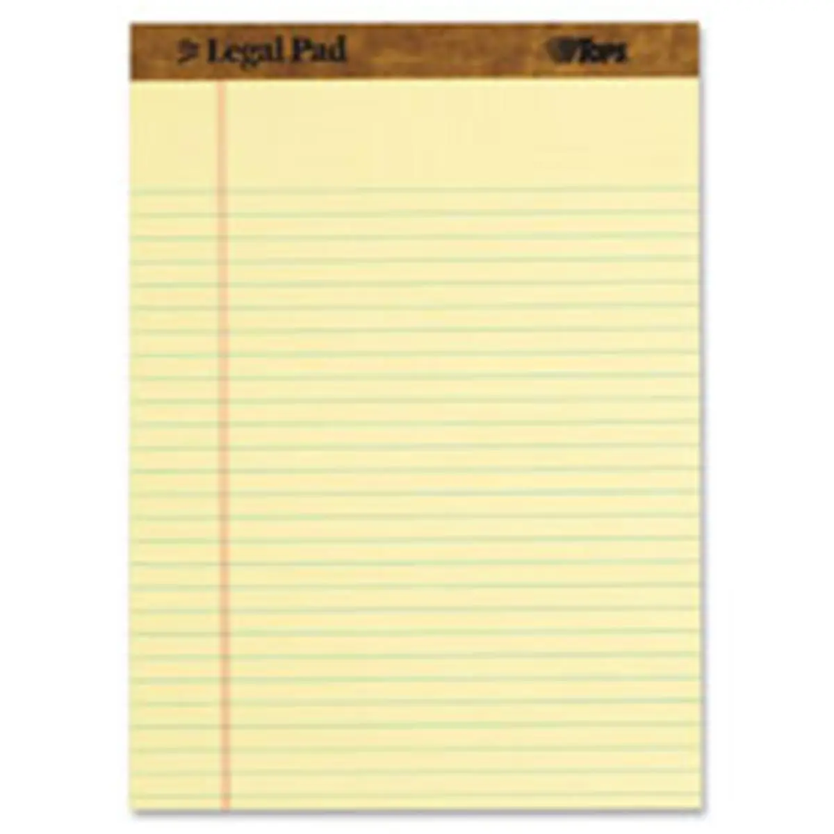 212 MAIN Legal Ruled Writing Pads - Pack of 3 Pads of Paper, 1-1/4" Left Margin, 11/32" Line Spacings, 16 lb. Canary Paper, Cardboard-Backed, Stitched Binding, for Office Workers, Supports Productivity Improvement