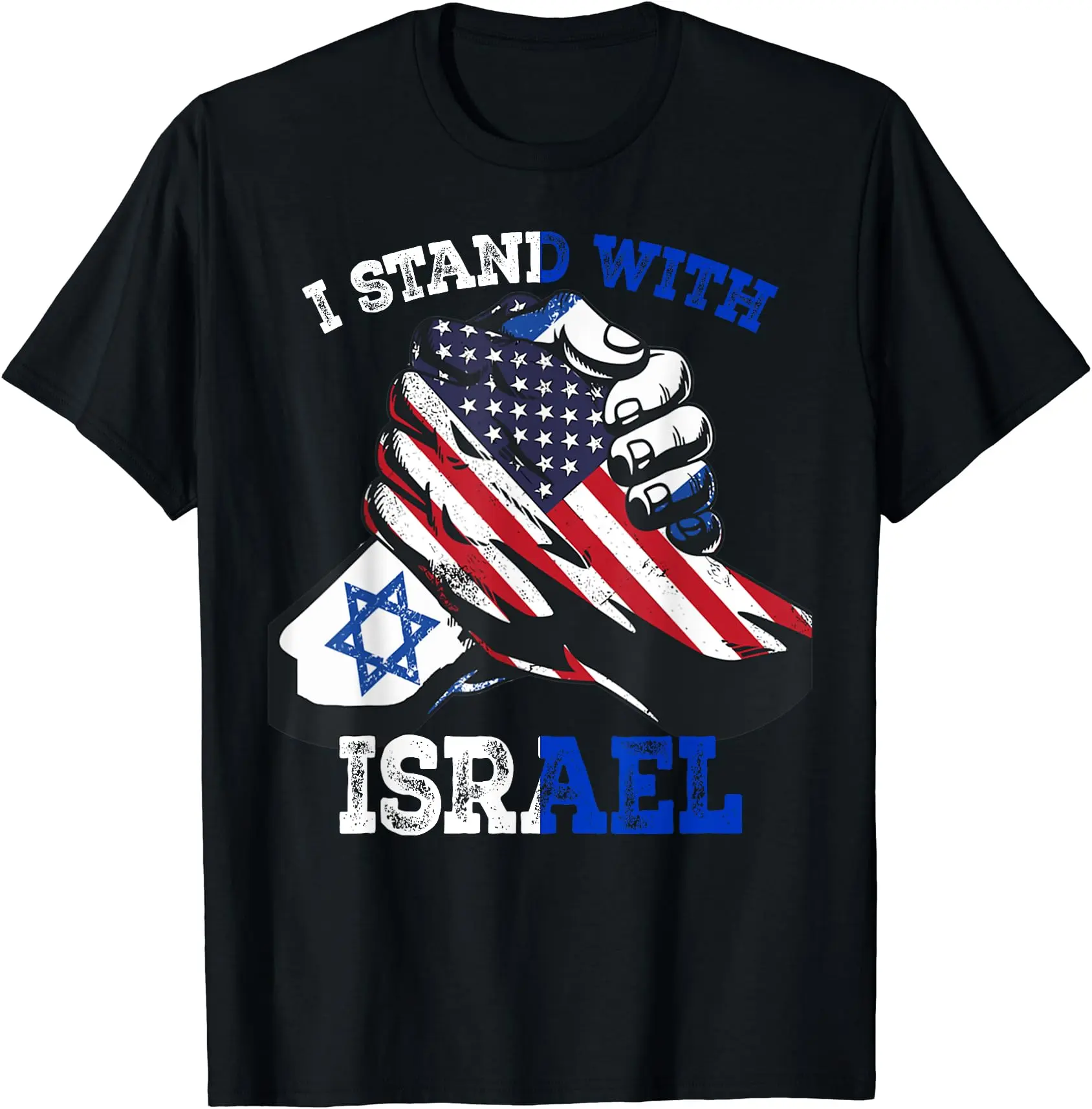 Support I Stand With Israel Jewish Heritage Israeli Flag T-Shirt