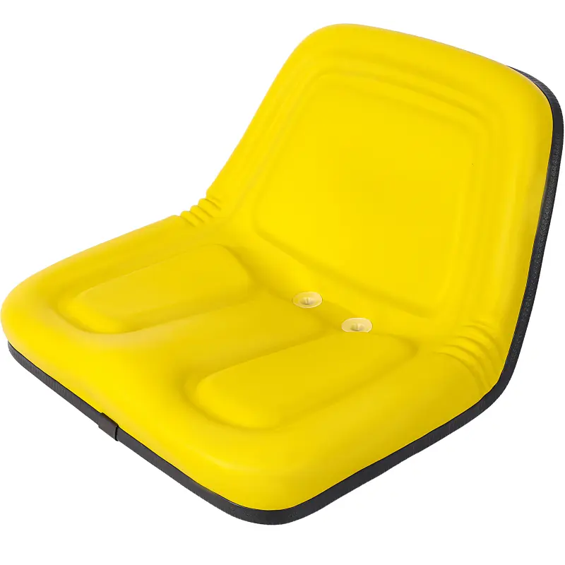 Deluxe Mower Tractor Seat Compatible with John Deere, Kubota, Allis-Chalmers, Bobcat, Case-IH, Ford New Holland, White, Oliver, Mpl, Moline, Massey Ferguson High Back ,with slide (Yellow+Black)