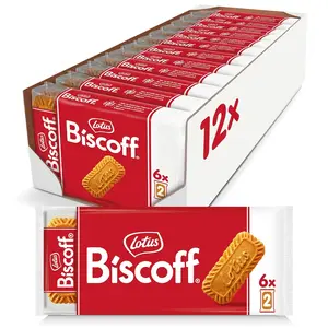 Lotus Biscoff Cookies, Caramelized Biscuit Cookie Snack, Dispenser Box (20 sleeves of 2 extra large cookies) Vegan, 0.9 Ounce (Pack of 20)