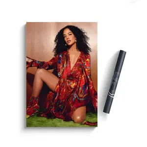 Actress T-Tessa Thompson Poster Self-Adhesive Waterproof Art Sticker, Aesthetic Minimalist Wall Poster for Coffee Shop, Bar & Home Room Decor