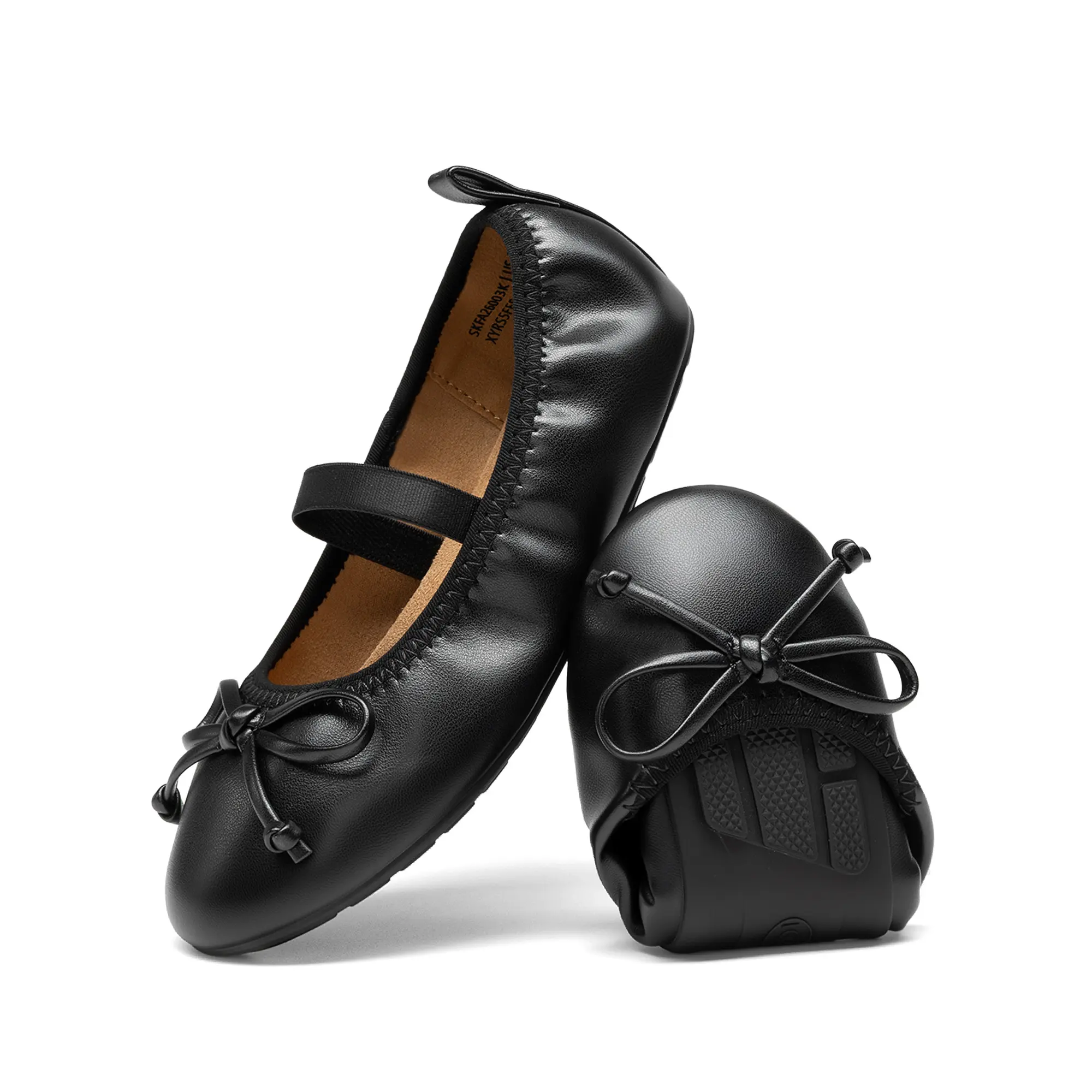 DREAM PAIRS Girls' Mary Jane Ballerina Flat Shoes - Closed-Toe Bow Girly Comfortable Dress Shoes for Party Occasions, Bow Flat Shoes,Ballet Flats
