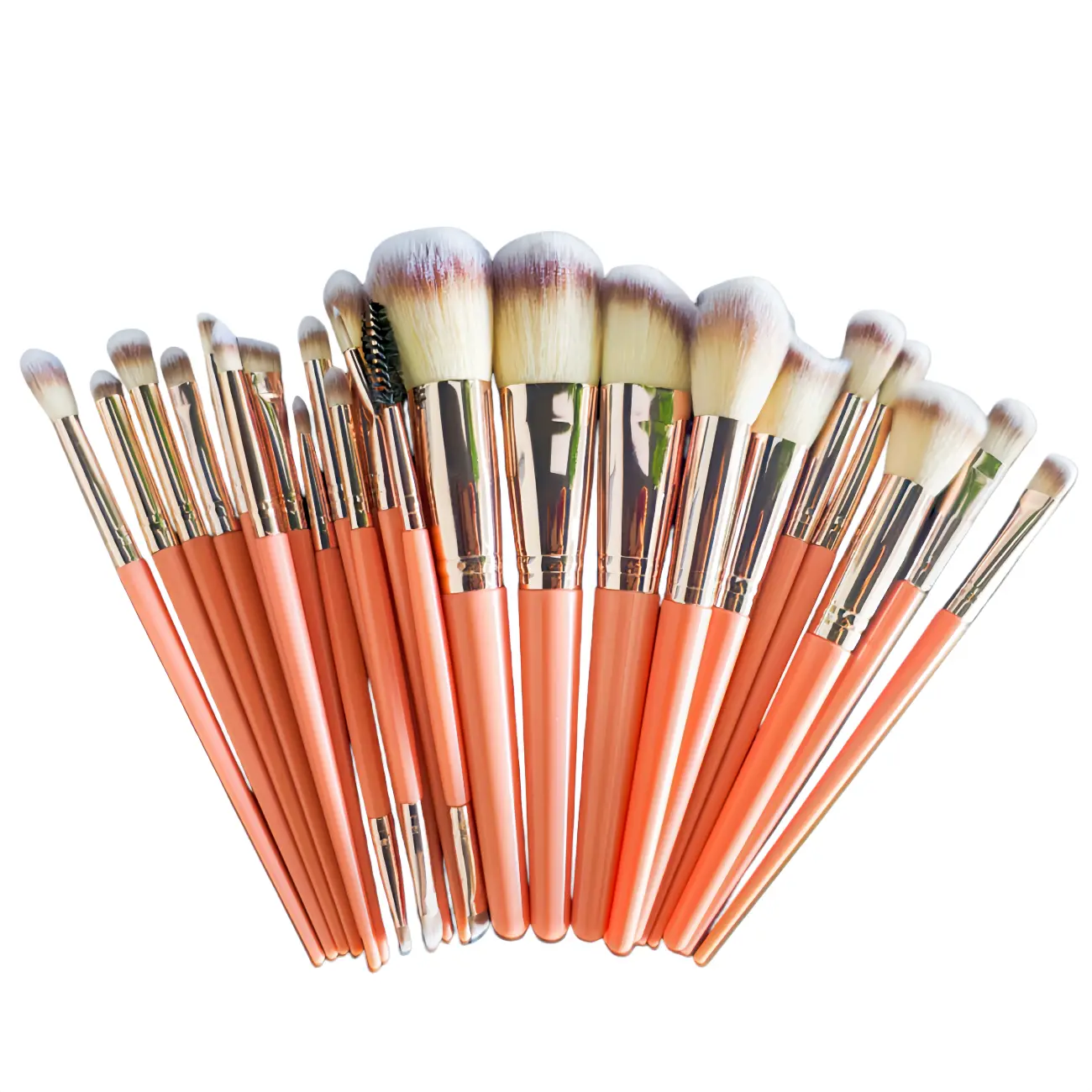 25-Piece Multi-Use Makeup Brush Set for Beauty & Personal Care - Concealer, Blush, Foundation, Eyeshadow Application Tools (Pink)