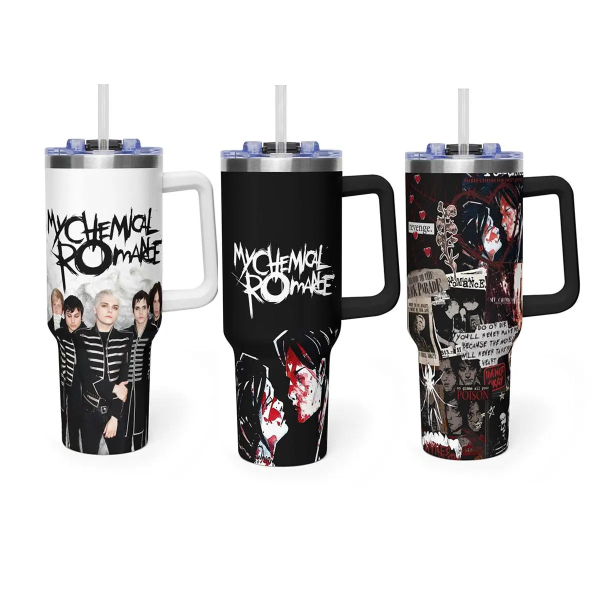 My chemical romance 40oz tumbler with handle Stainel Steel Mug