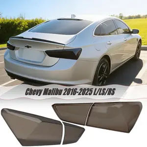 MUTUSAISI Taillight Cover Trim Fit for Chevy Malibu Accessories 2016-2025 L/LS/RS, Tail Light Smoked Black Style Rear Lamp Protective Guards Exterior Decoration