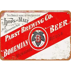 12x16 METAL SIGN - Pabst Bohemian Beer - Vintage Decorative Tin Sign